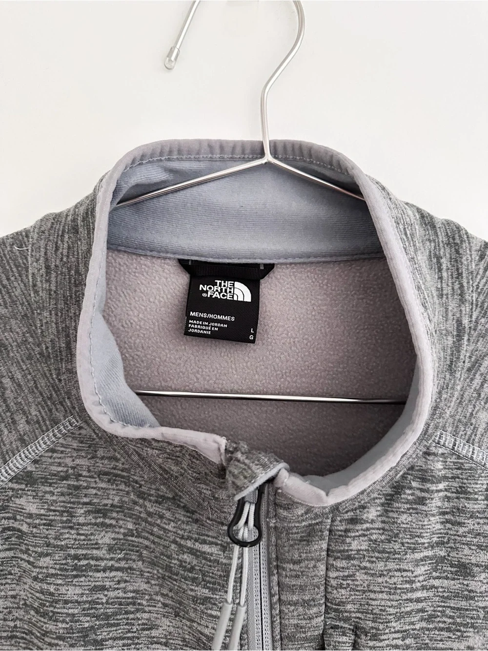 The North Face Fleece Jacket Canyonlands Full Zip Heathered Gray Men's Size L